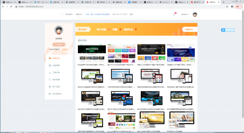 图片[6]丨素材网源码资源下载站源码，带用户中心和VIP充值系统，后台管理+素材下载+积分金币下载【站长亲测】丨黑盾网络资源网-互联网分享平台丨源码交易丨源码下载丨技术教程丨架设教程丨端游源码丨页游源码丨手游源码…