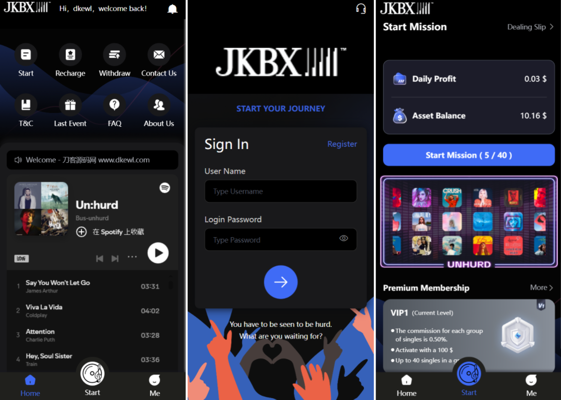 JKBX海外音乐抢单系统源码 Thinkphp框架 附教程丨黑盾网络资源网-互联网分享平台丨源码交易丨源码下载丨技术教程丨架设教程丨端游源码丨页游源码丨手游源码…